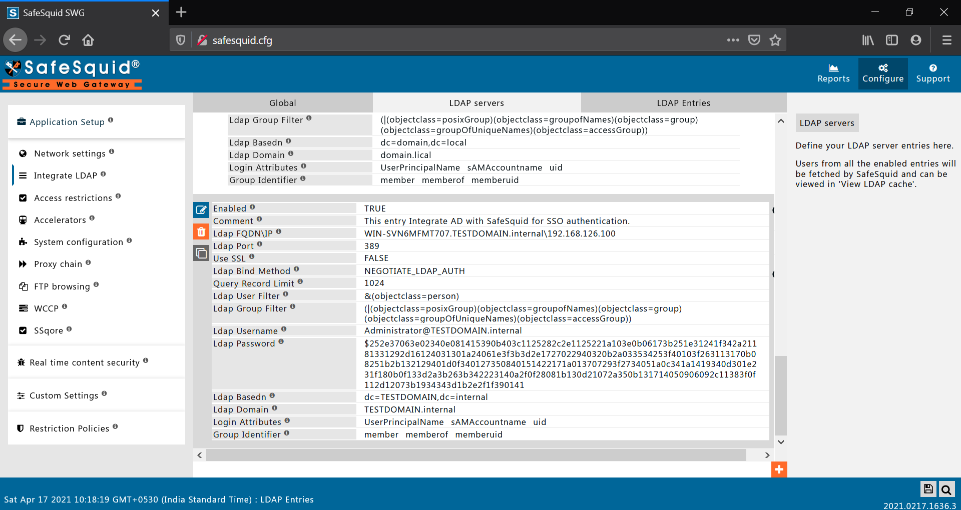 Safesquid CFG LDAP server policy kerbarose SS.png